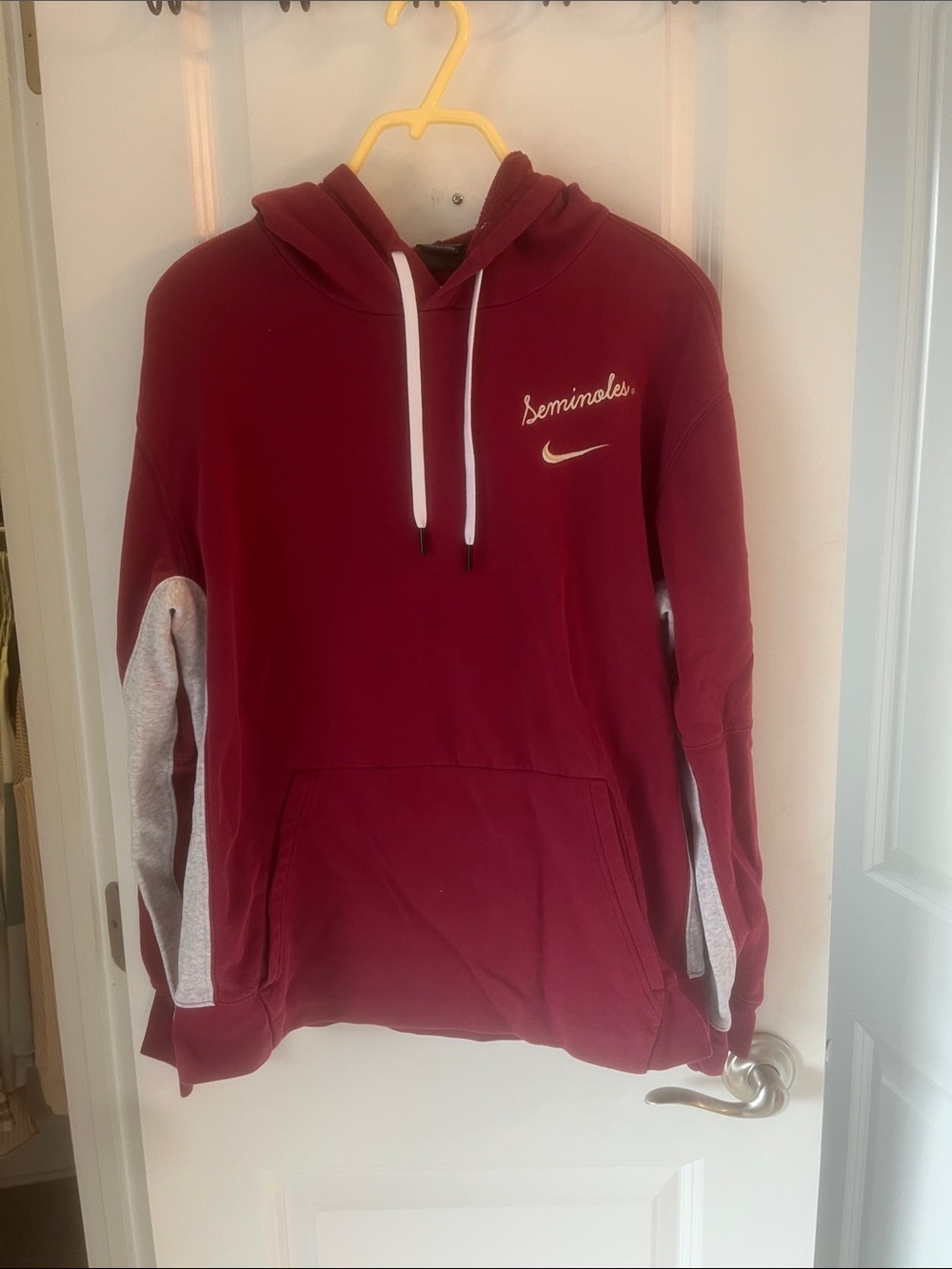 Nike Maroon and Light Gray Seminoles Pullover Hoodie